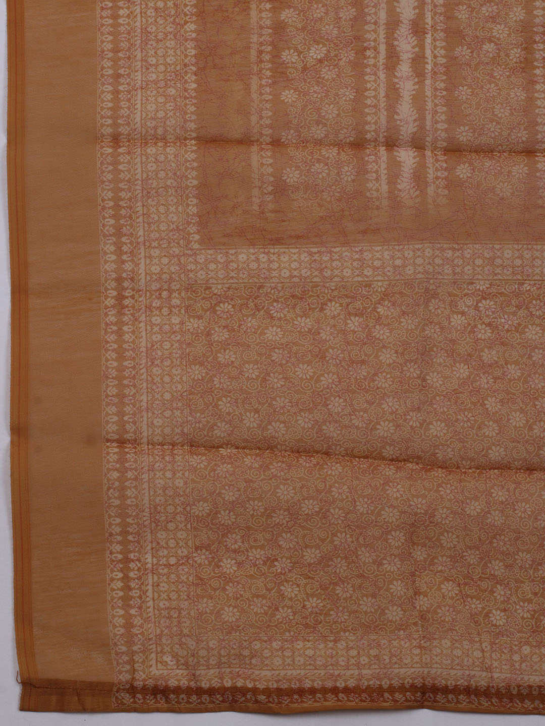 Printed Chanderi Unstitched Suit With Dupatta