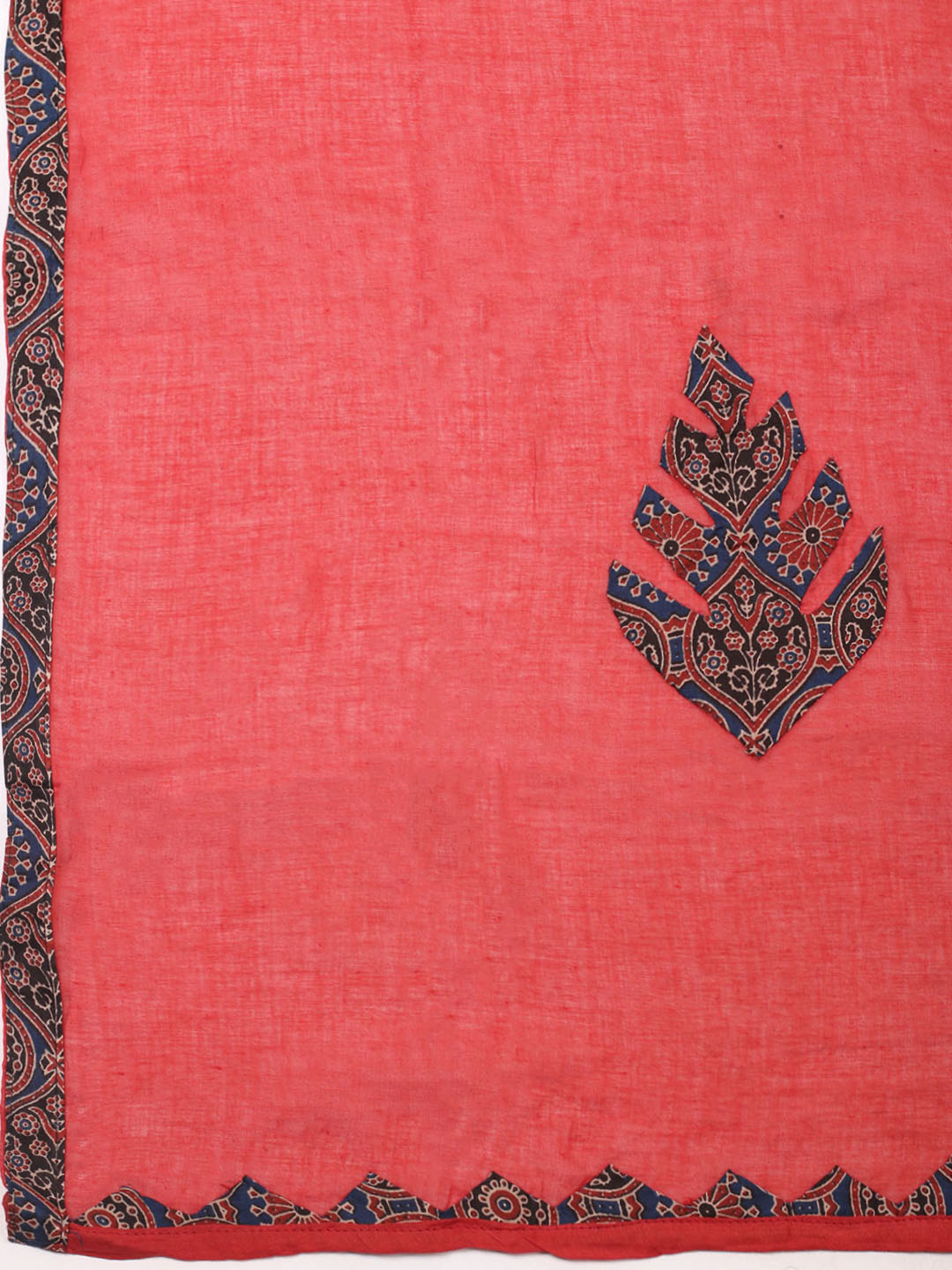 Printed Cotton Unstitched Suit With Pant Dupatta