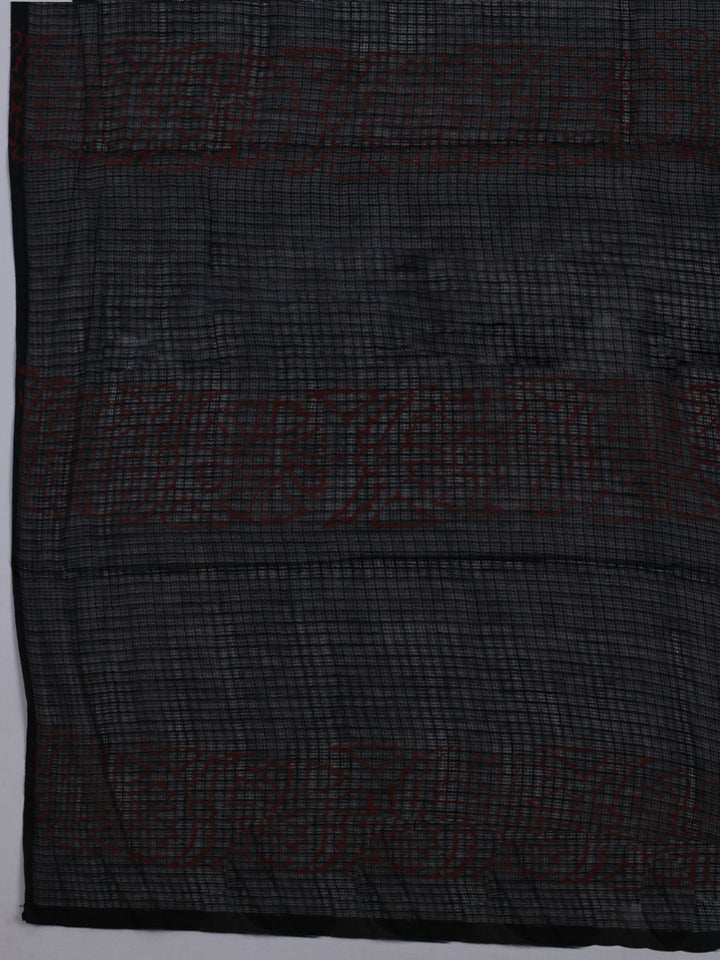 Patch Neck Cotton Blend Unstitched Suit With Dupatta