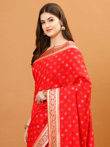 Zari Border Banarasi Woven Saree