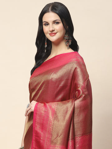 Zari Jaal Woven Handloom Saree