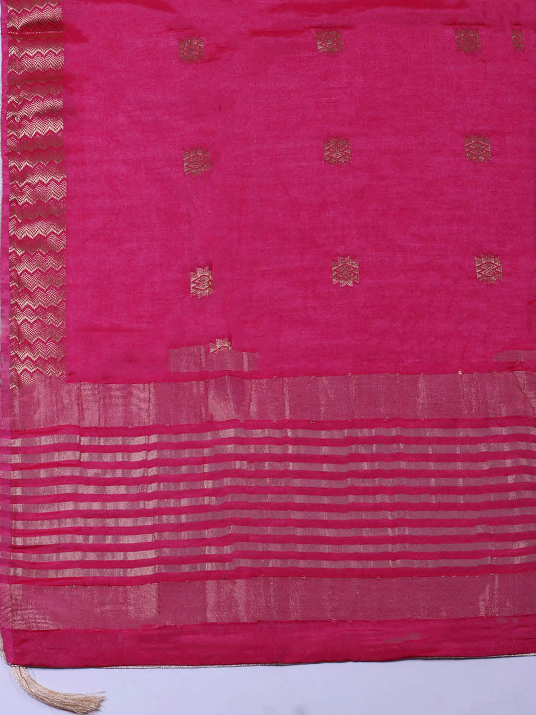 Embroidered Cotton Blend Unstitched Suit With Pant &amp; Dupatta