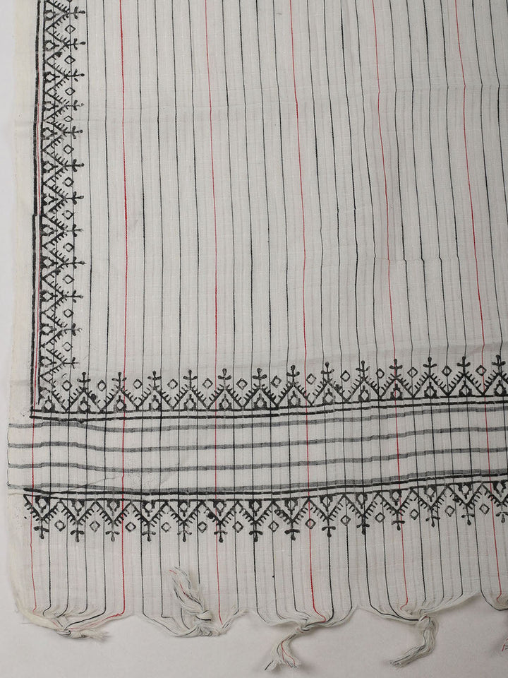 Embroidery Chanderi Unstitched Suit With Dupatta