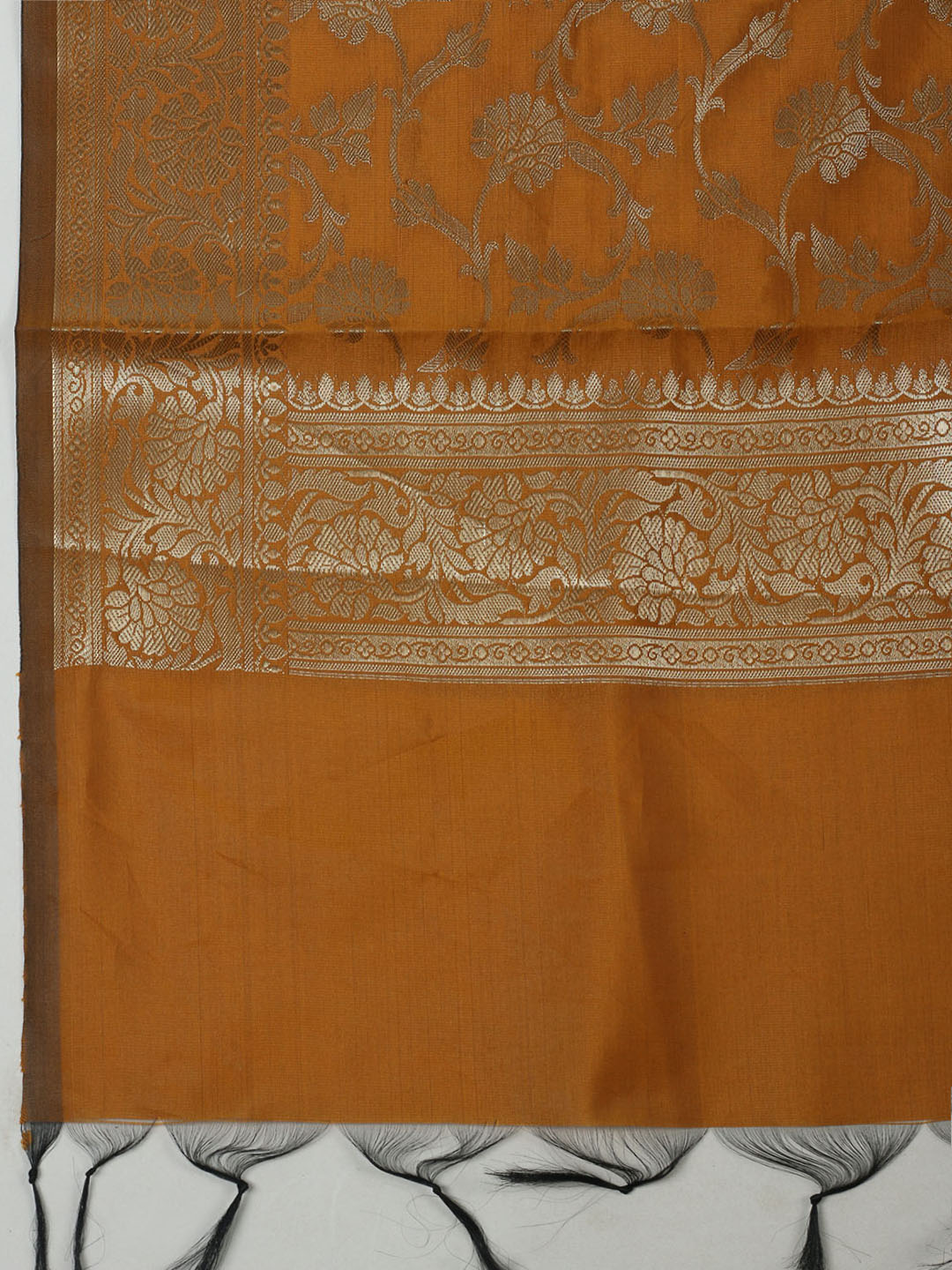 Woven Banarasi Chanderi Unstitched Suit With Dupatta
