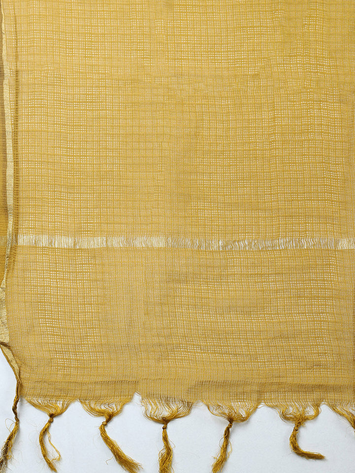 Embroidered Cotton Blend Unstitched Suit With Pant &amp; Dupatta