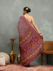 Digital Printed Crepe Saree