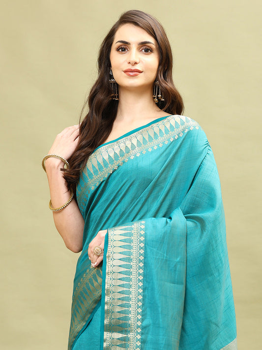 Zari Border Woven Handloom Saree