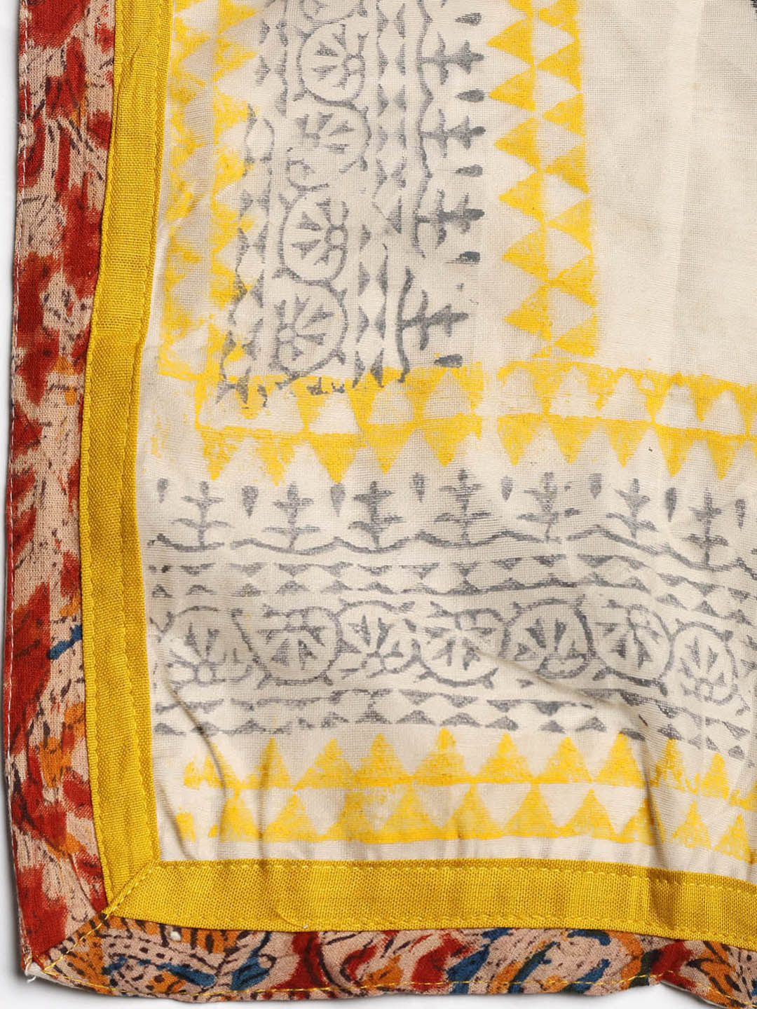 Neck Embroidered Cotton Blend Unstitched Suit With Dupatta