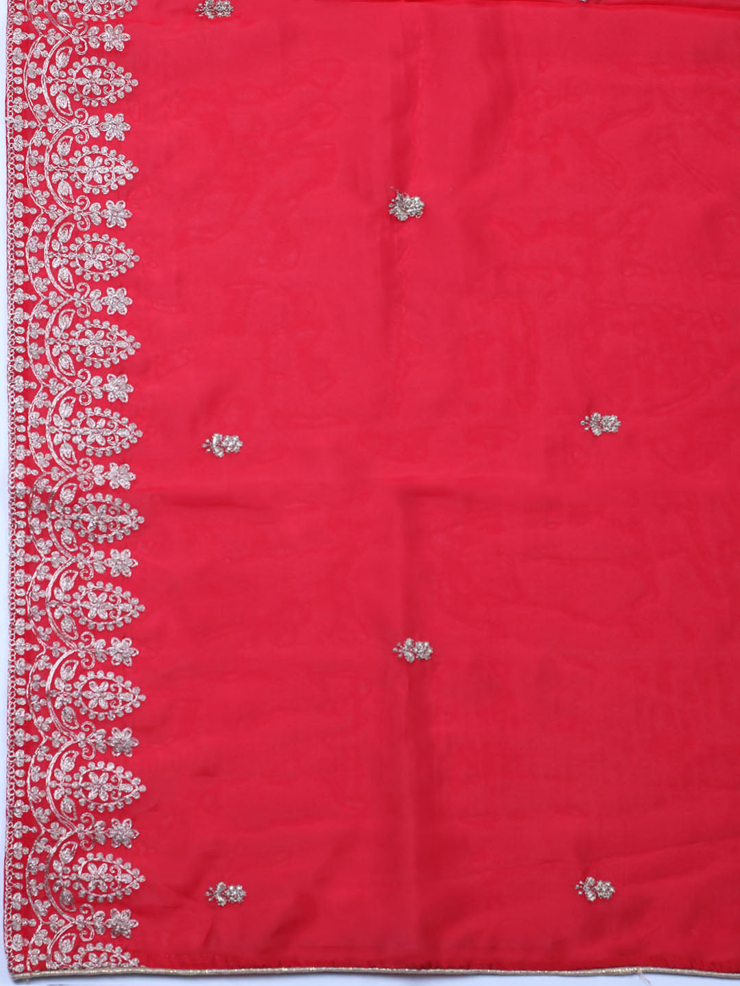 Woven Design Chanderi Unstitched Suit With Pant &amp; Dupatta