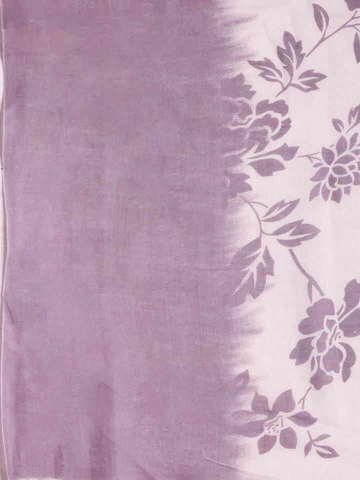 Printed Cotton Blend Unstitched Suit With Dupatta