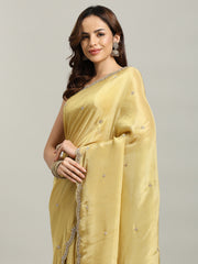 Stone Embroidery Tissue Saree