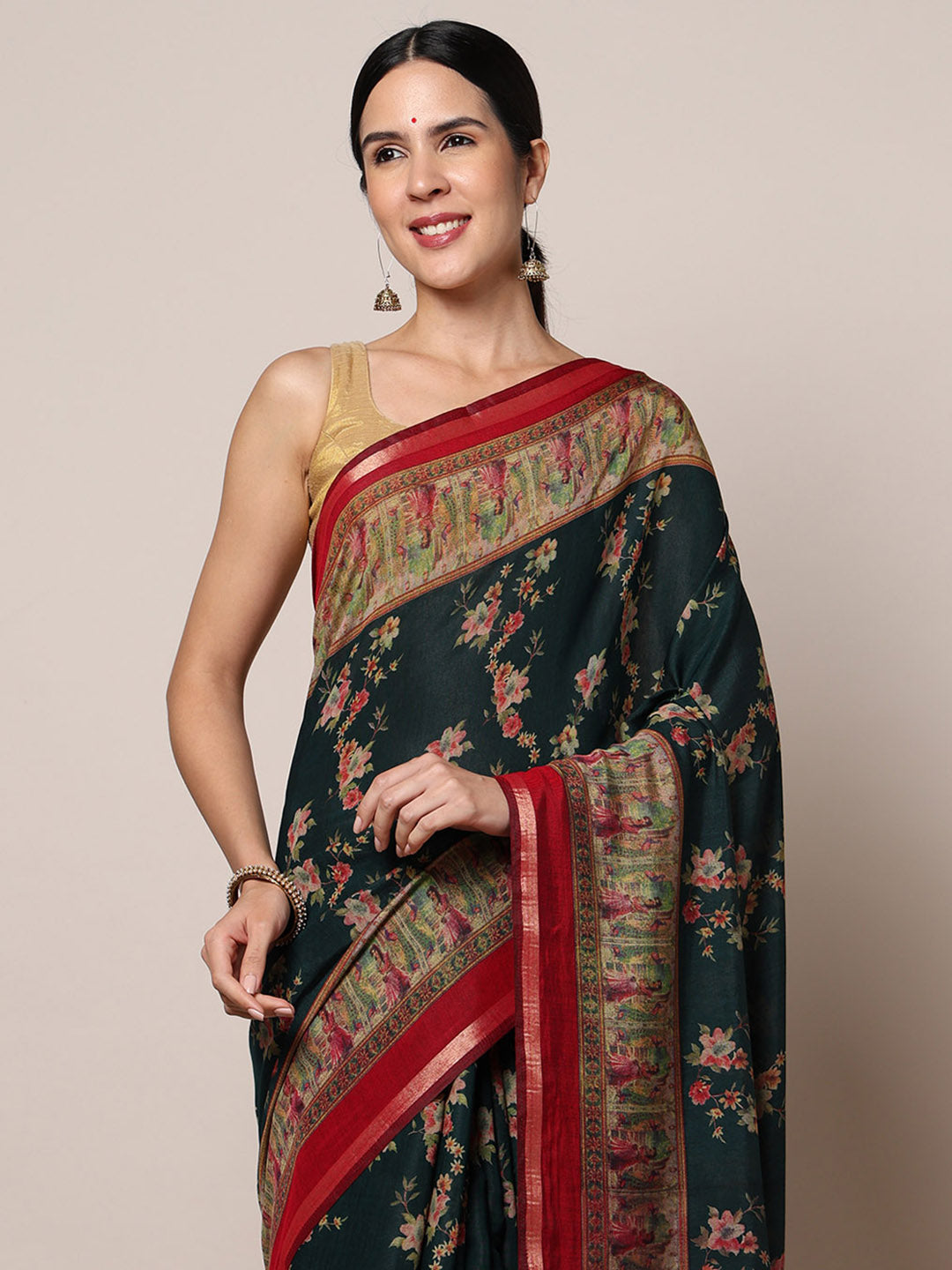 Printed Dola Silk Saree