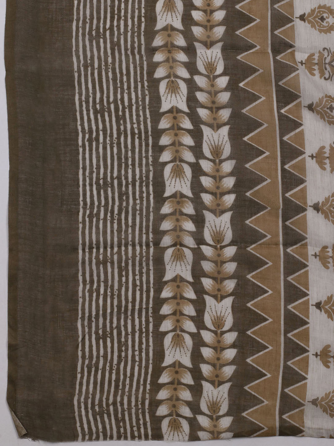 Printed Cotton Blend Unstitched Suit With Dupatta