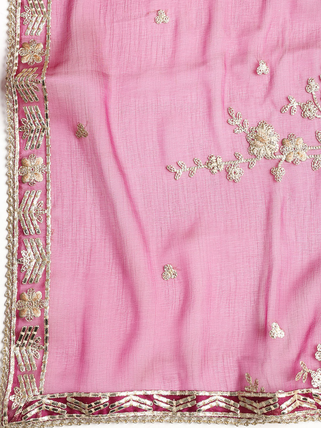 Embroidered Organza Unstitched Suit With Dupatta