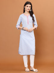 Printed Cotton Blend Kurta