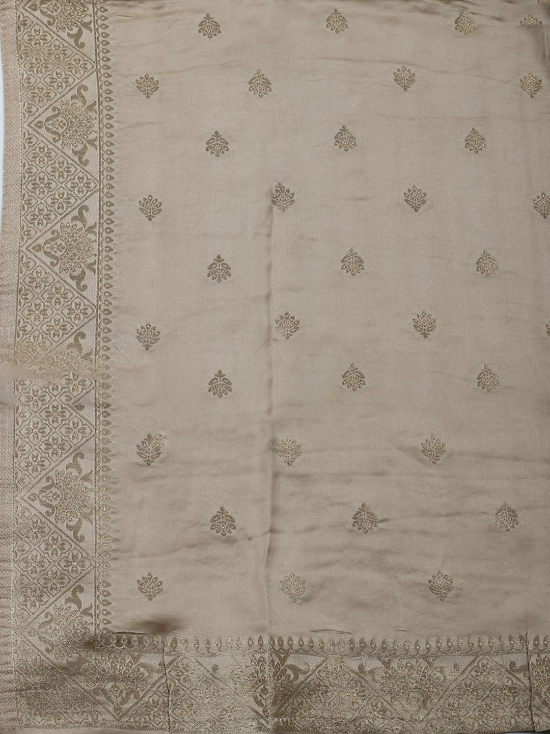 Woven Design Chanderi Unstitched Suit With Dupatta