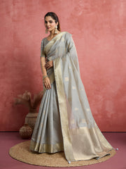Woven Design Linen Blend Saree