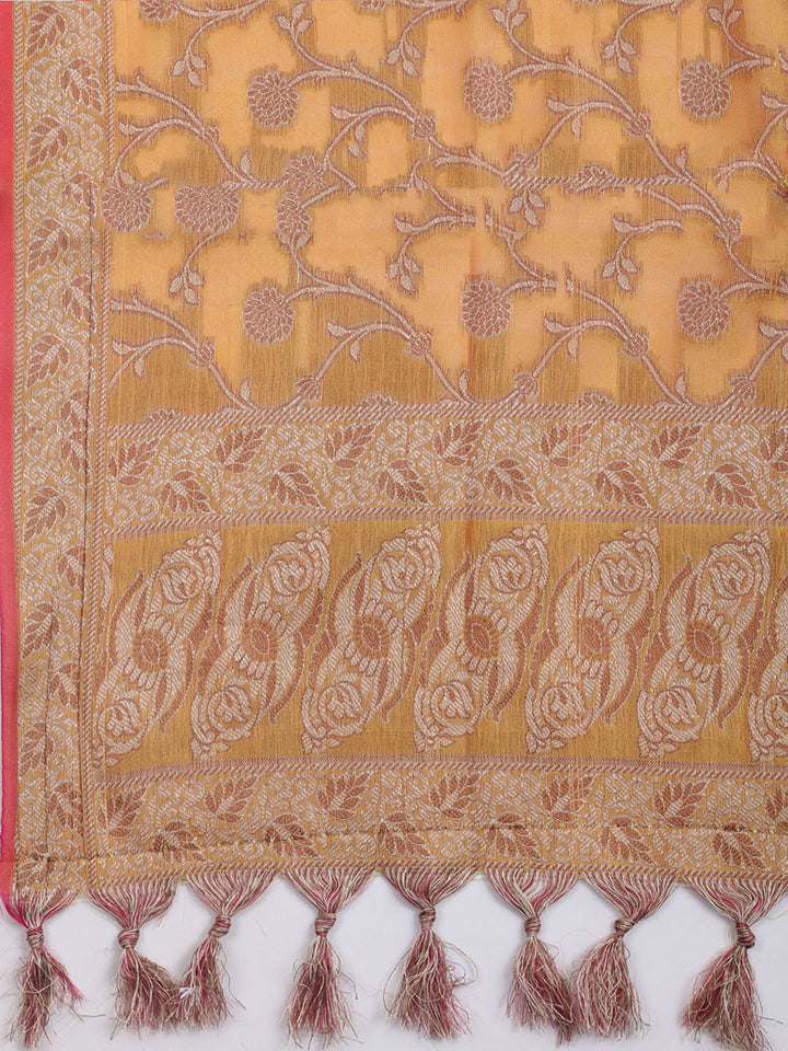 Banarasi Chanderi Unstitched Suit With Dupatta