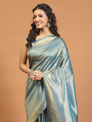 Zari Jaal Brocade Handloom Woven Saree