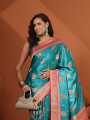 Woven Design Satin Saree