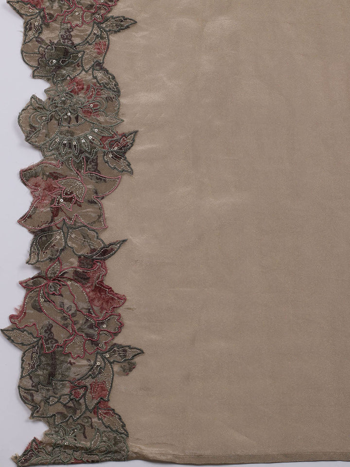 Banarasi Tissue Unstitched Suit With Dupatta