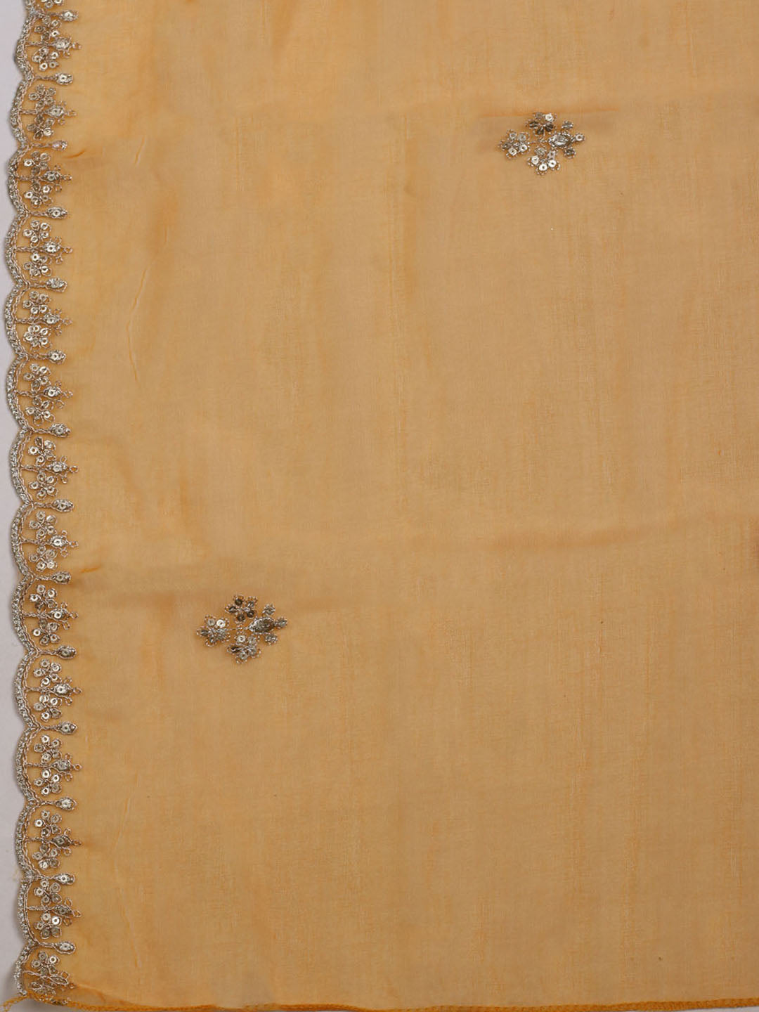Embroidered Organza Unstitched Suit With Dupatta