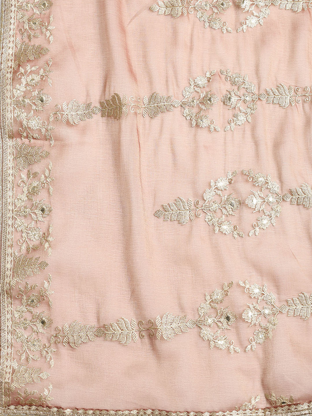 Embroidered Organza Unstitched Suit With Dupatta
