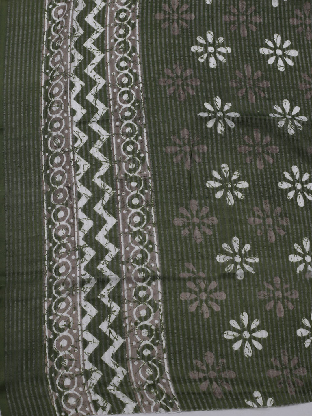 Printed Cotton Blend Unstitched Suit With Dupatta