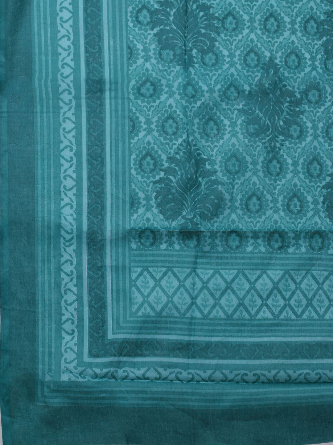 Printed Cotton Blend Unstitched Suit With Dupatta