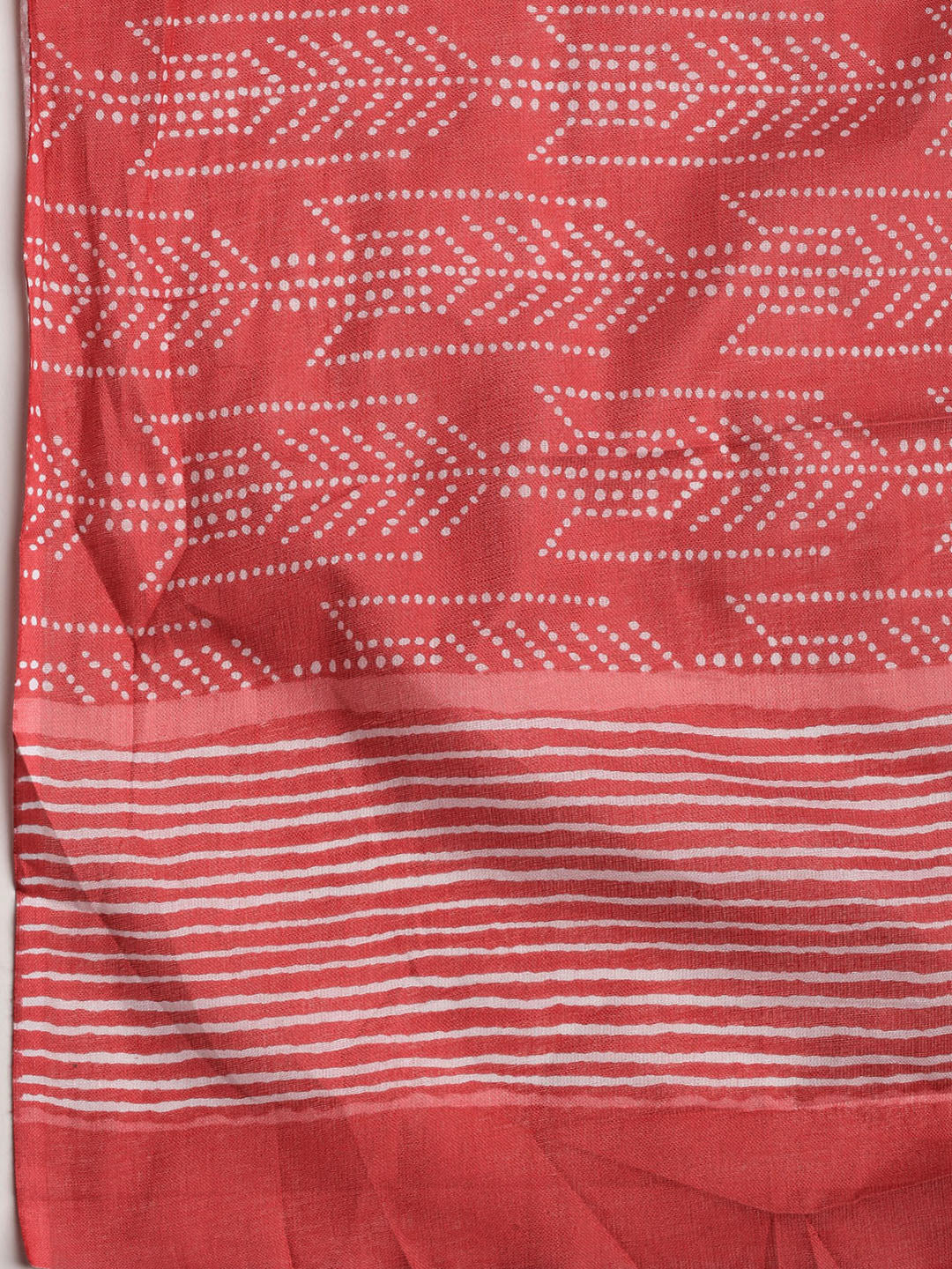 Printed Cotton Blend Unstitched Suit With Dupatta