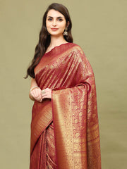 Zari Jaal Woven Handloom Saree