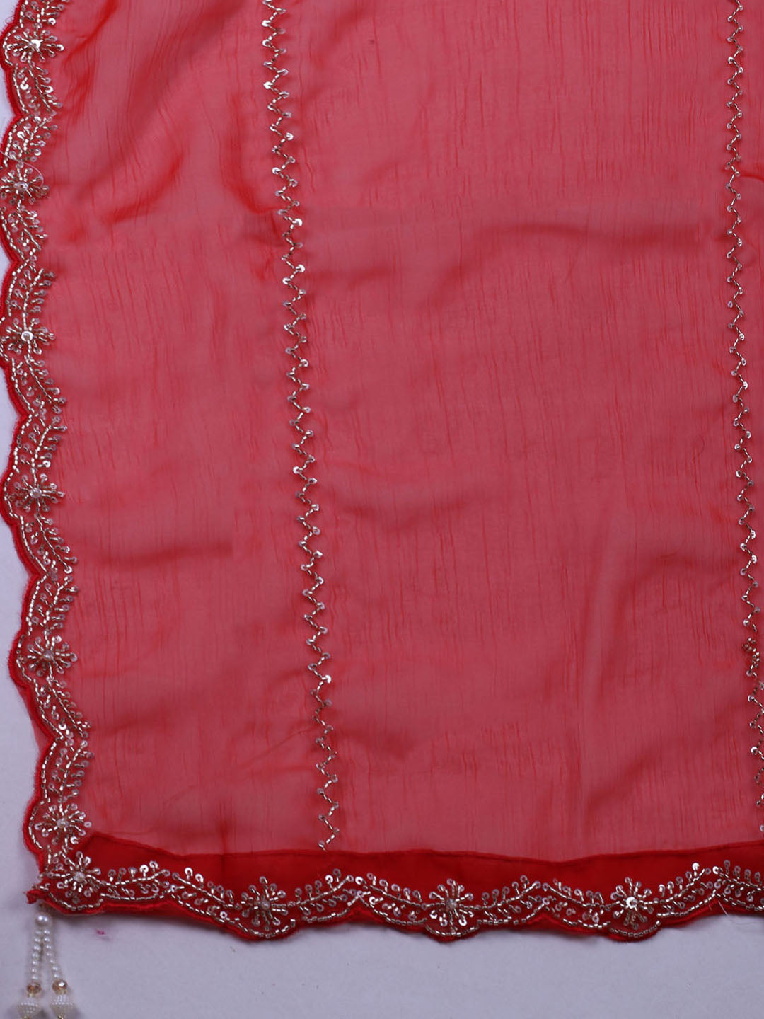 Embroidered Organza Unstitched Suit With Dupatta