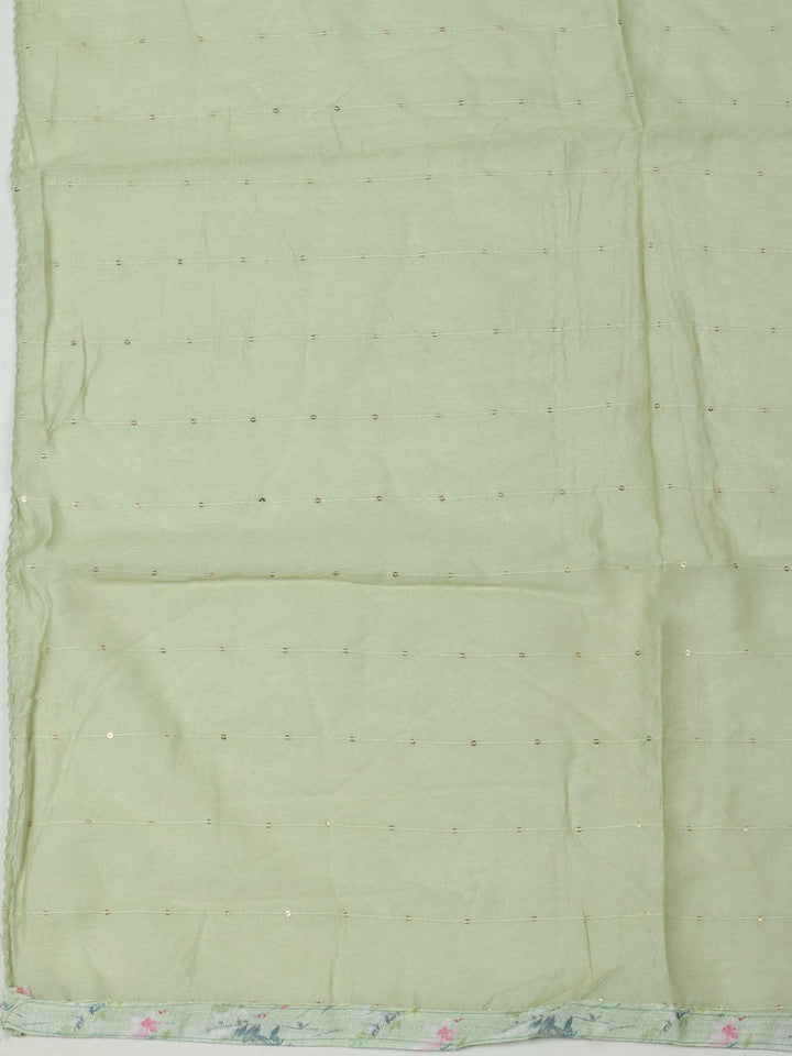 Embroidered Cotton Unstitched Suit With Pant &amp; Dupatta