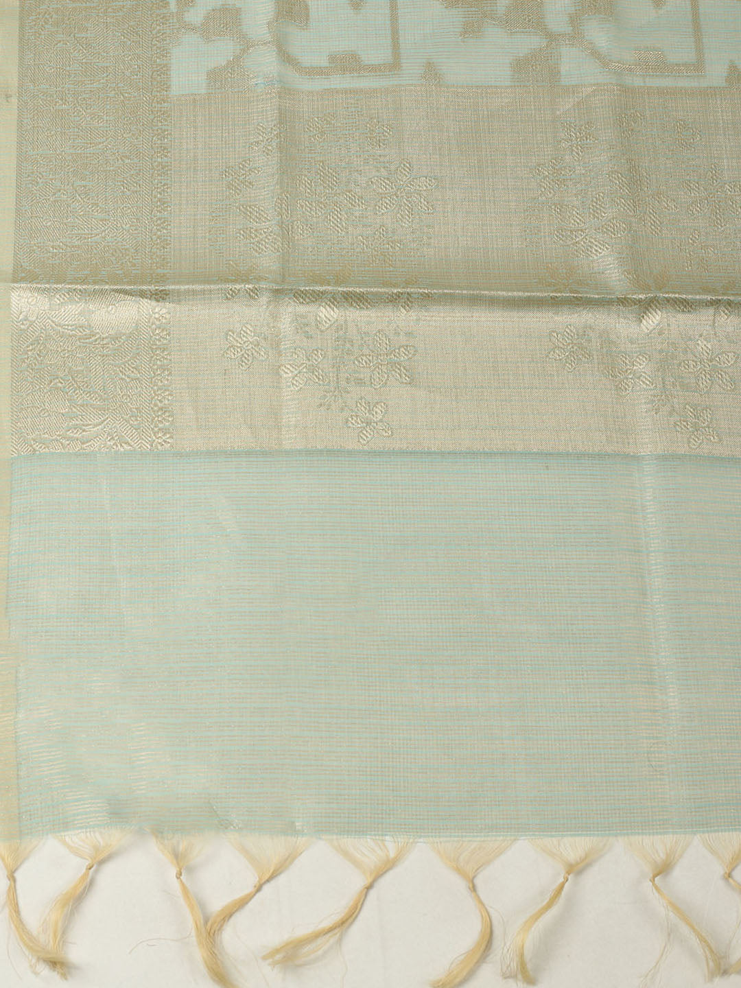 Embroidered Tissue Unstitched Suit With Pant &amp; Dupatta