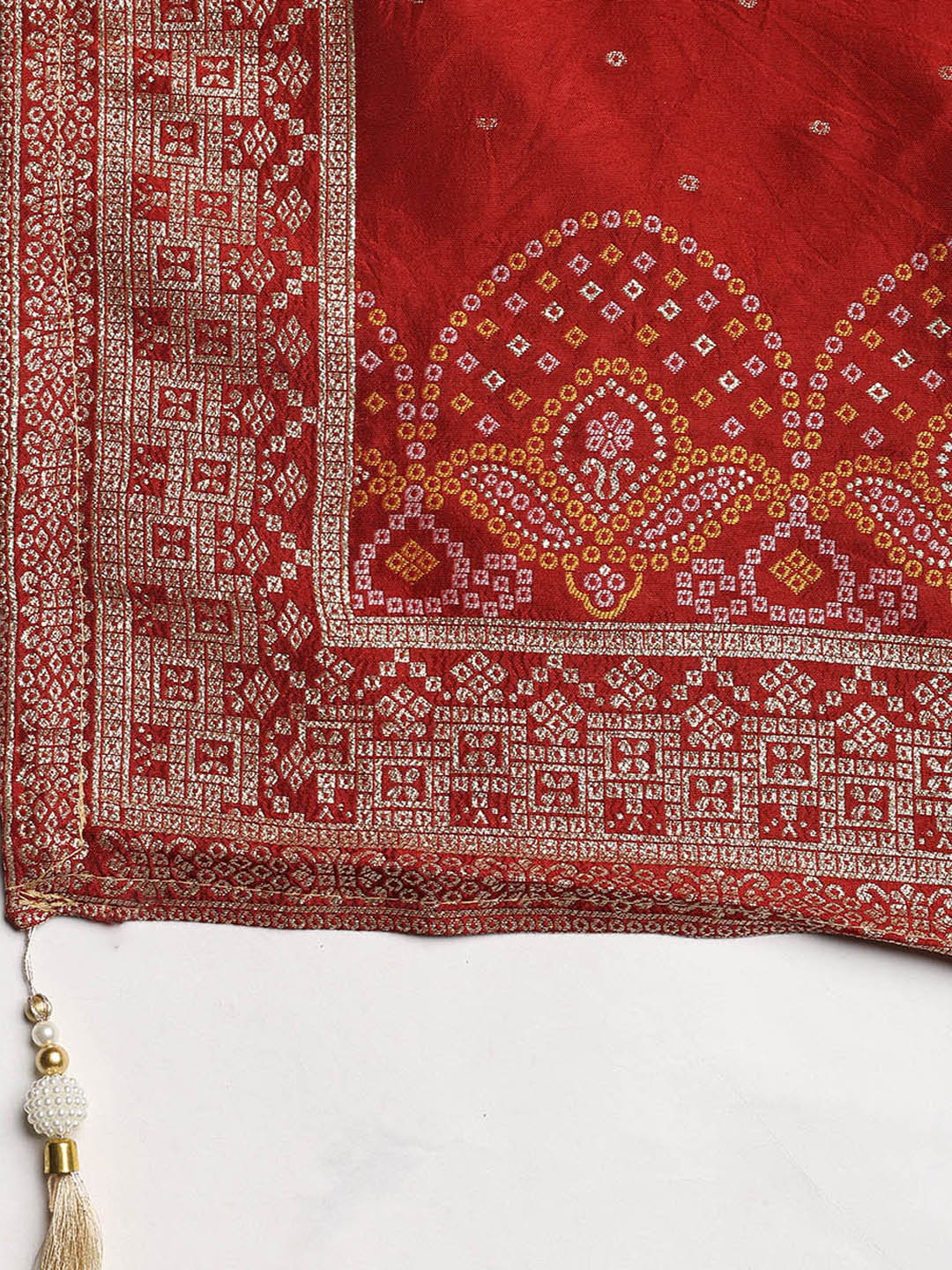Embroidered Chanderi Unstitched Suit With Dupatta