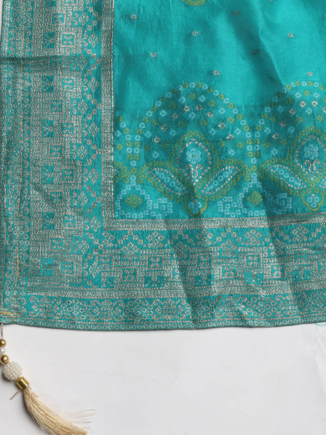 Embroidered Chanderi Unstitched Suit With Dupatta