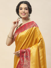 Zari Jaal Woven Handloom Saree