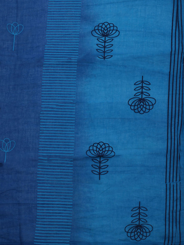 Neck Embroidered Cotton Blend Unstitched Suit With Dupatta