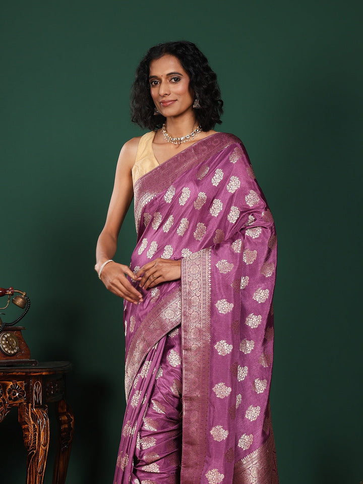 Woven Design Cotton Blend Saree