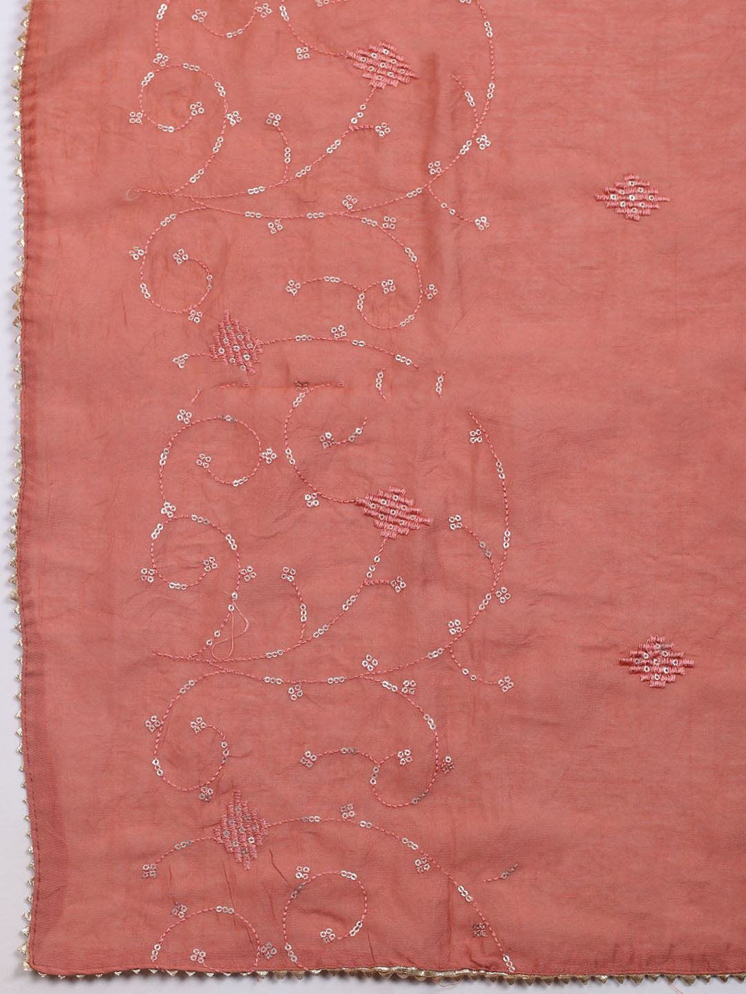 Printed Cotton Blend Unstitched Suit With Dupatta