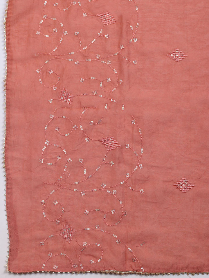 Printed Cotton Blend Unstitched Suit With Dupatta