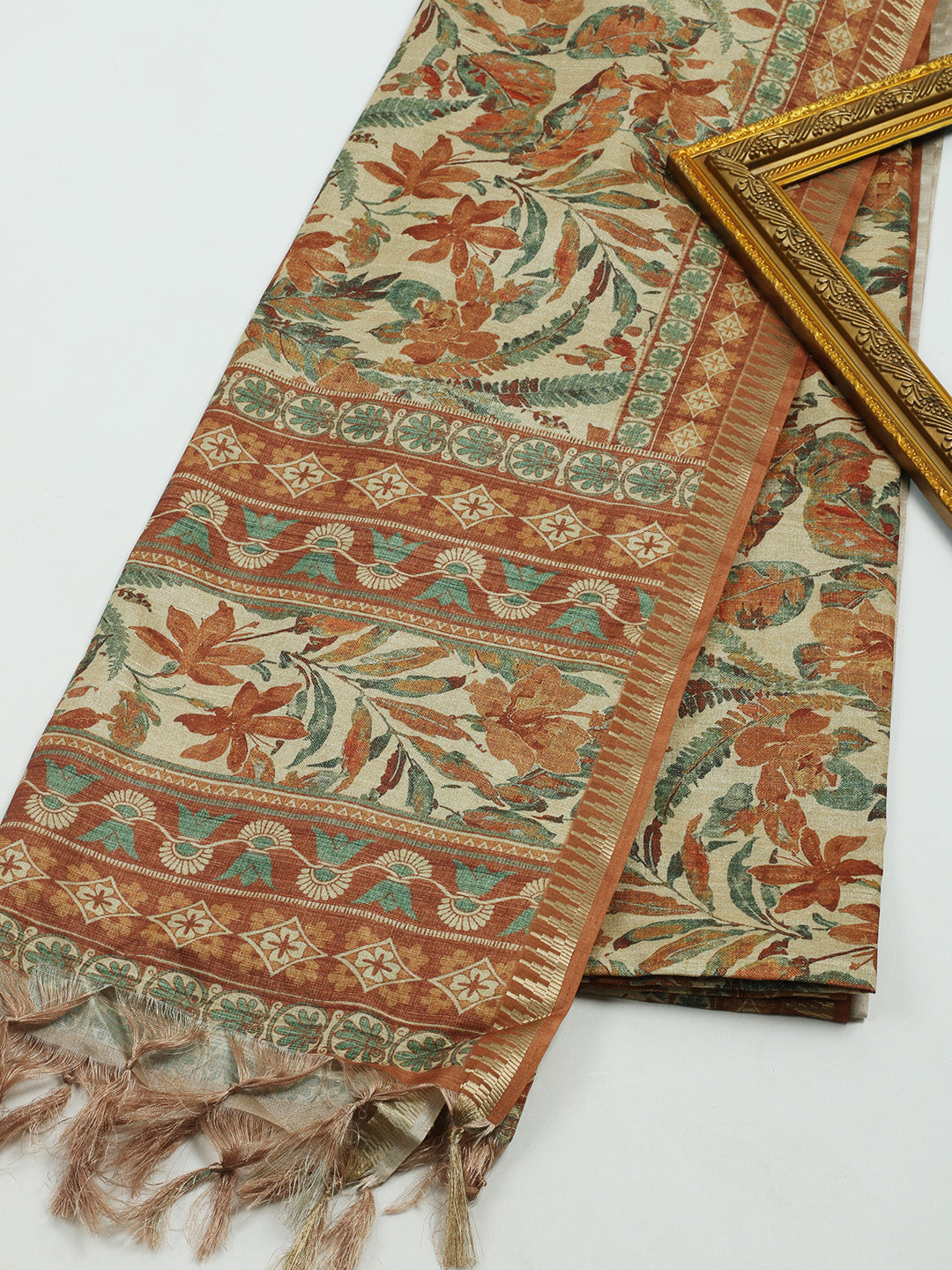 Printed Tussar Saree