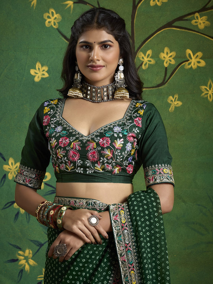 Bandhani Printed Georgette Saree