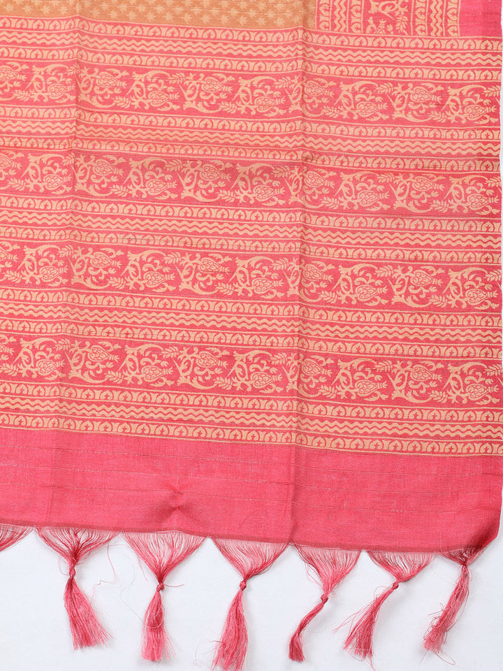 Embroidered Cotton Blend Unstitched Suit With Pant &amp; Dupatta