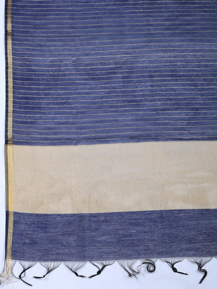 Banarasi Chanderi Unstitched Suit With Pant &amp; Dupatta