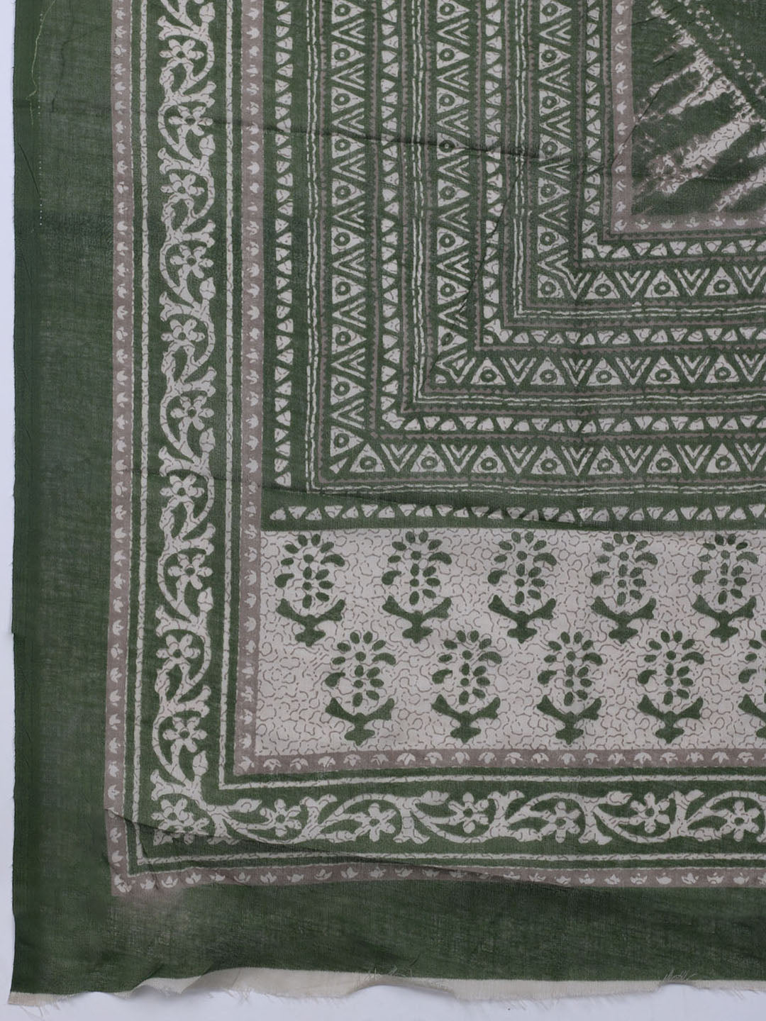 Patch Neck Cotton Blend Unstitched Suit With Dupatta