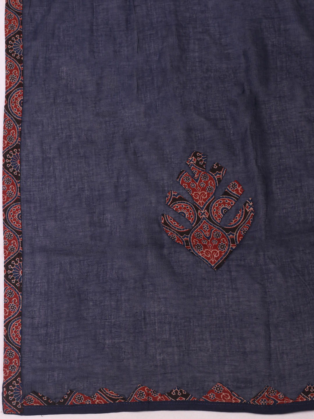 Printed Cotton Unstitched Suit With Pant Dupatta