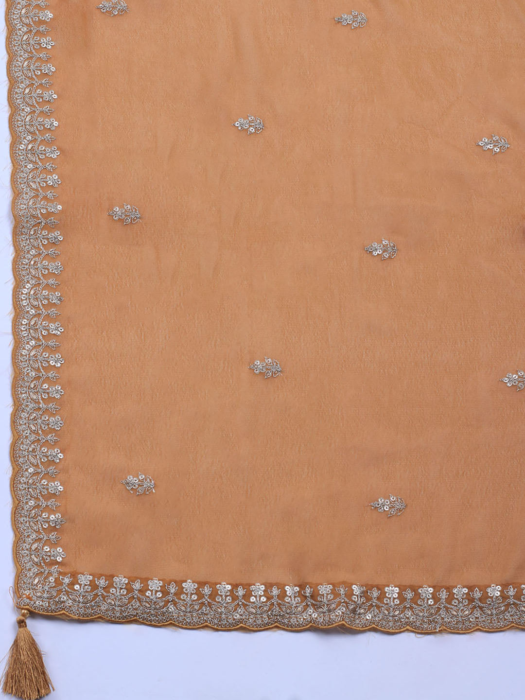 Zari Jaal Art Silk Unstitched Suit Piece With Dupatta