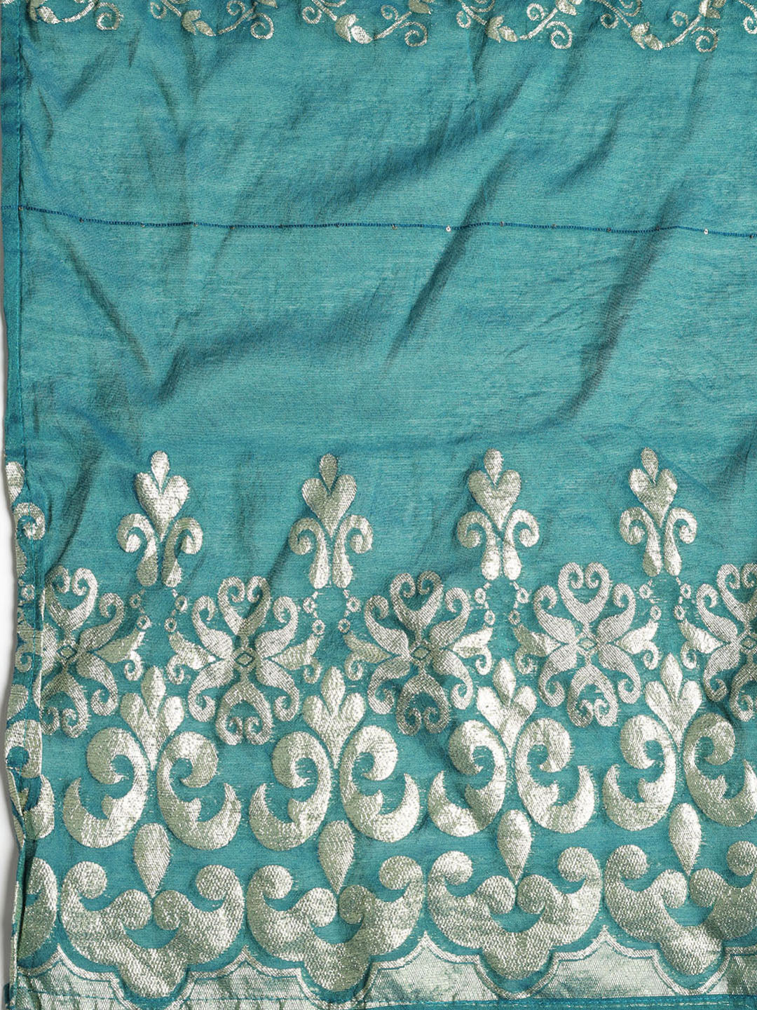 Neck Embroidered Cotton Blend Unstitched Suit With Dupatta