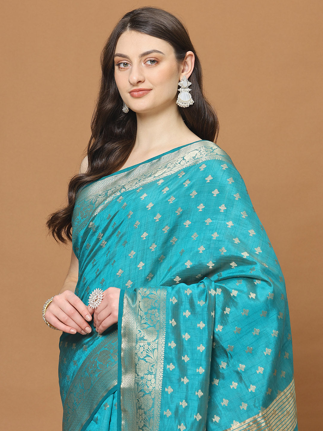 Zari Border Art Silk Woven Saree